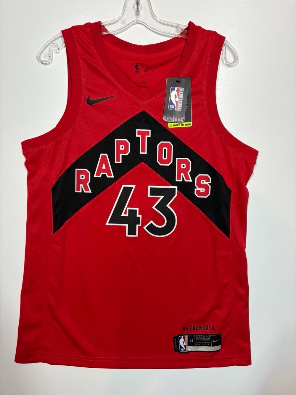 NBA Nike Toronto Raptors Red & Black Pascal Siakam #43 Jersey